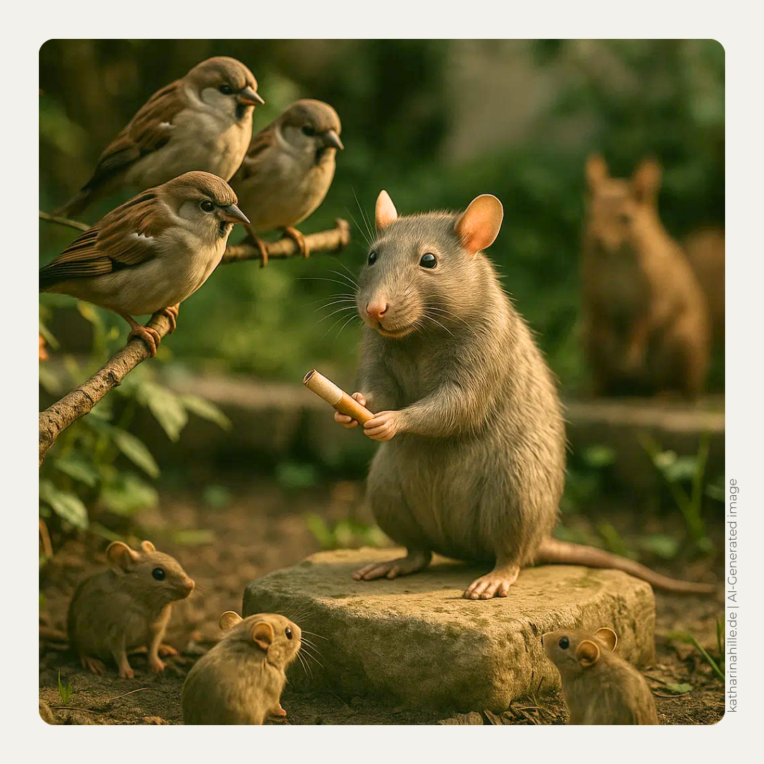 Die einfallsreiche Ratte Max aus der Pfotenpakt-Saga versammelt ihre tierische Armee für die "Pfotenwache": Spatzen, Mäuse und Eichhörnchen.